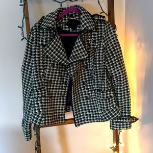 JouJou Green Houndstooth Pea Coat Large
